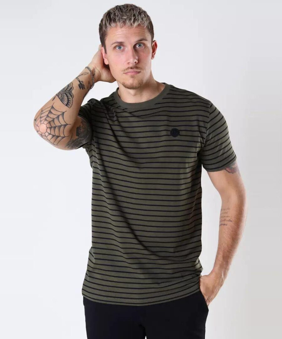 Timmi Stripe Army Black