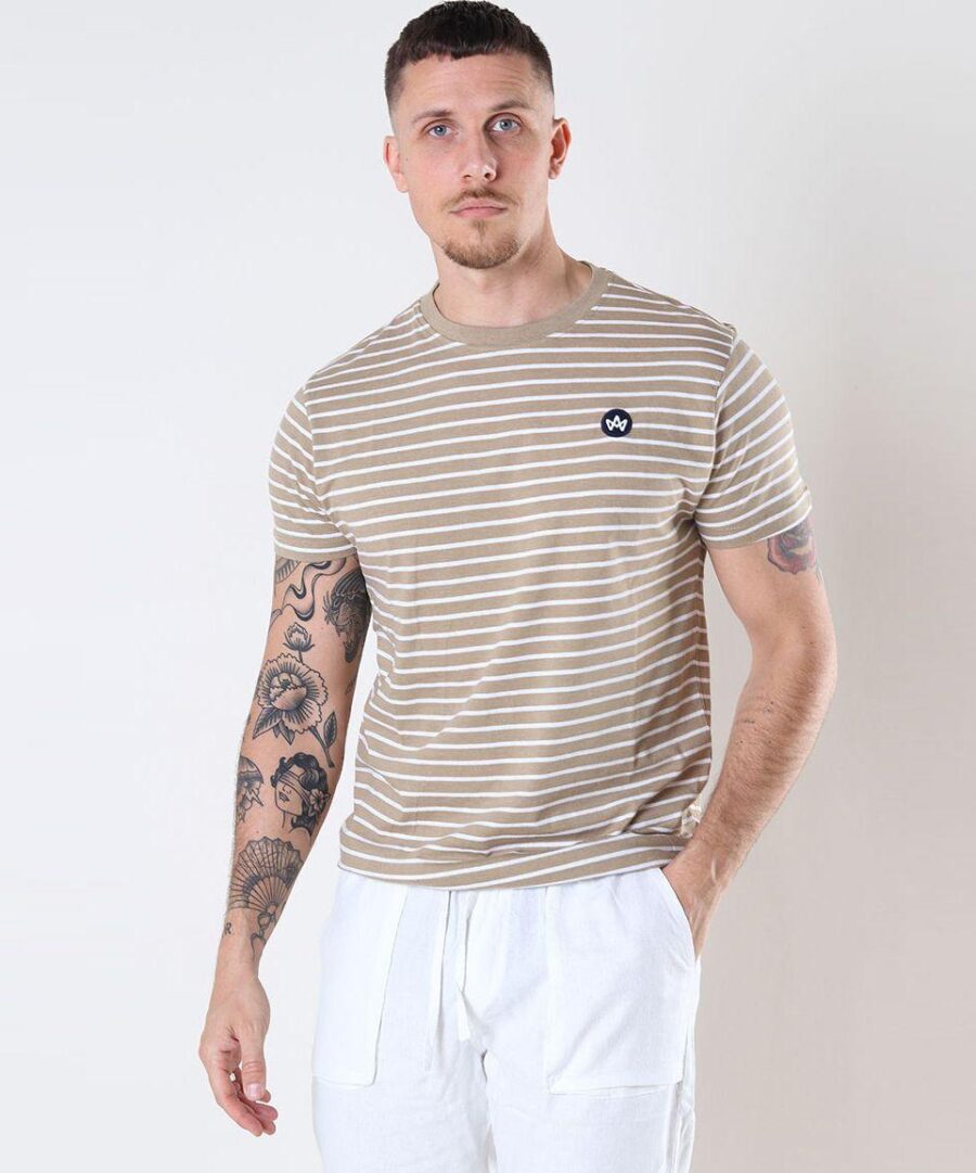 Timmi Stripe  Sand White