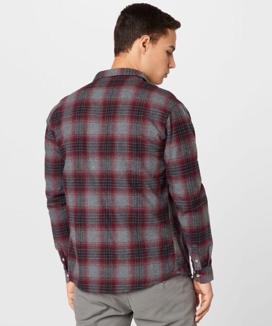 Johan Flannel Check Dk Grey Red - Imagen 3