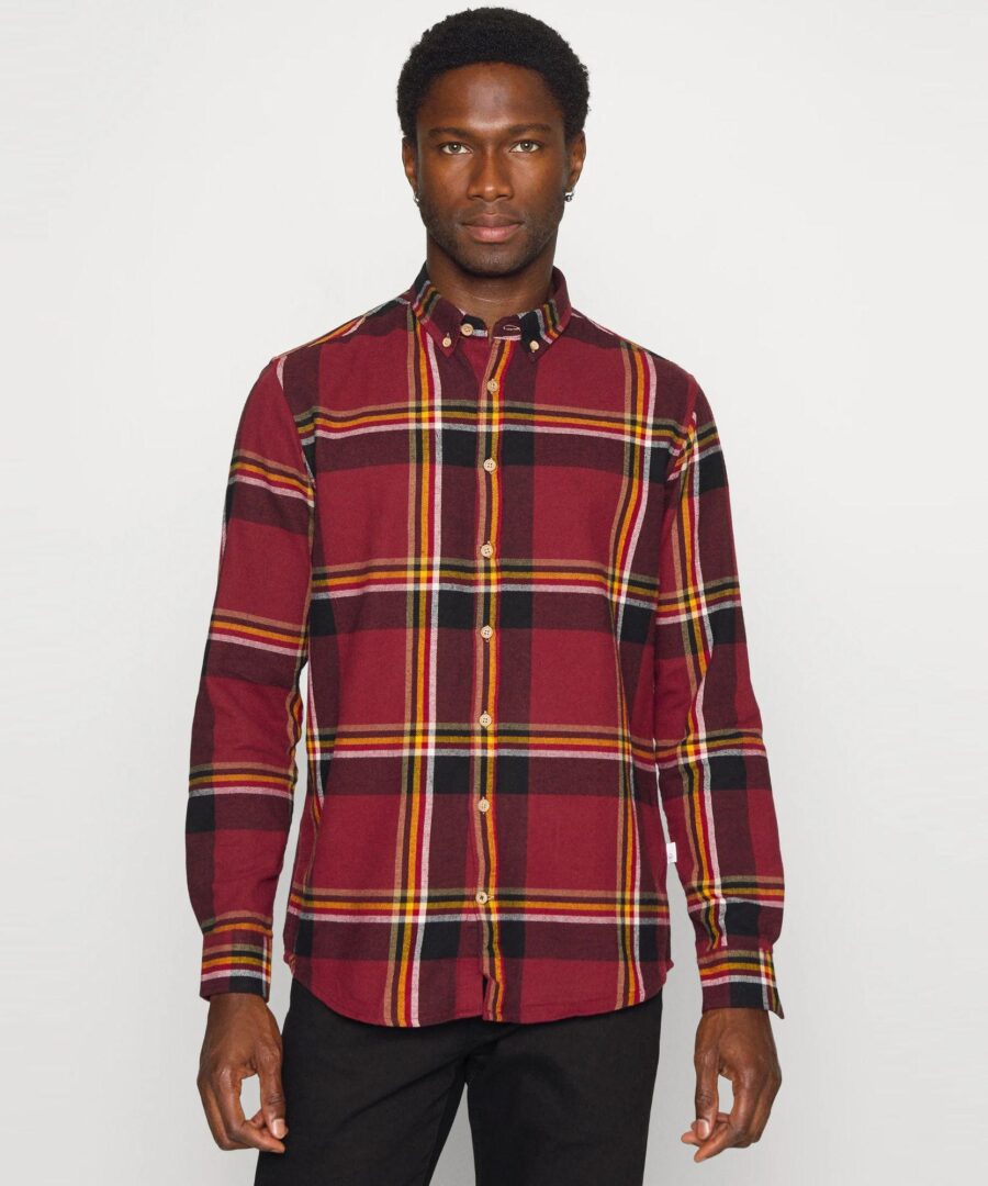 Johan Flannel Check Bordeaux