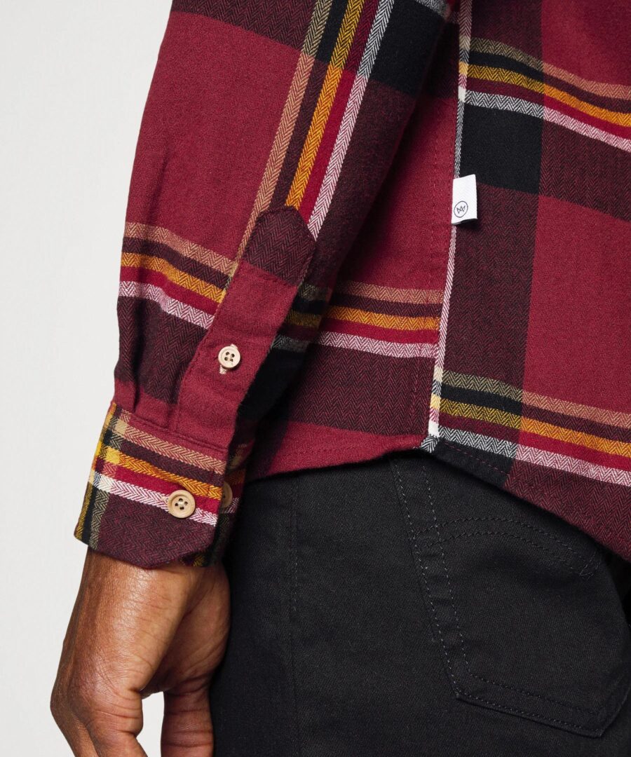 Johan Flannel Check Bordeaux - Imagen 2