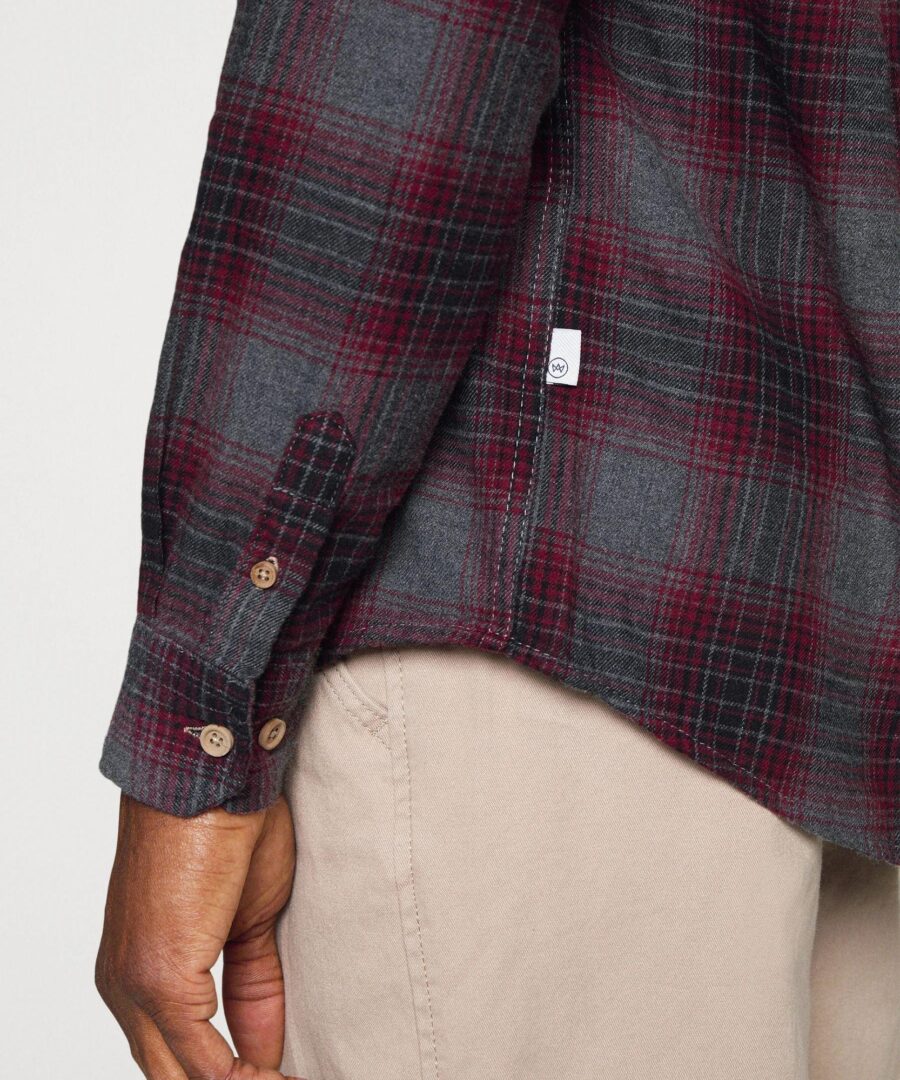 Johan Flannel Check Dk Grey Red - Imagen 2