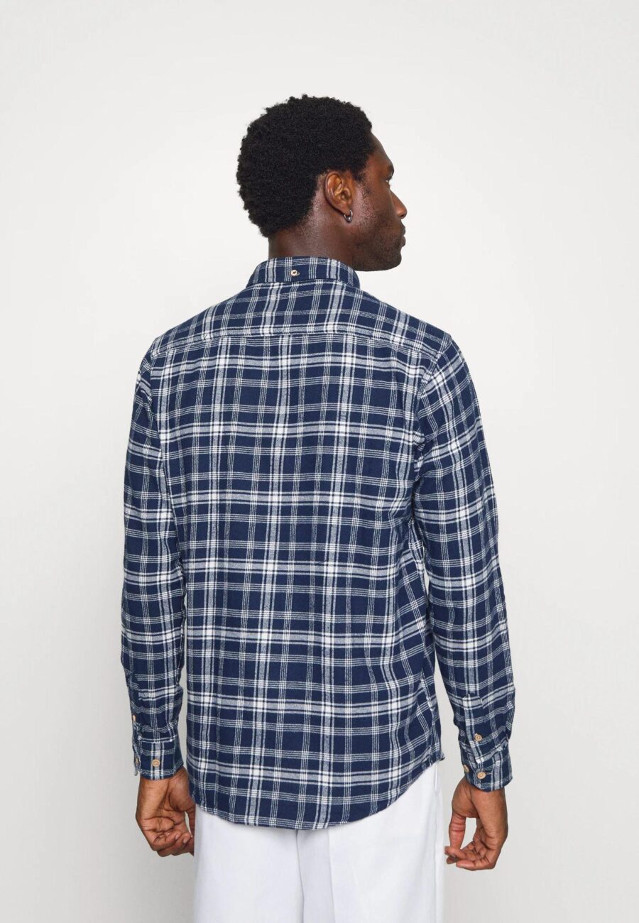 Johan Flannel Check Navy White - Imagen 4