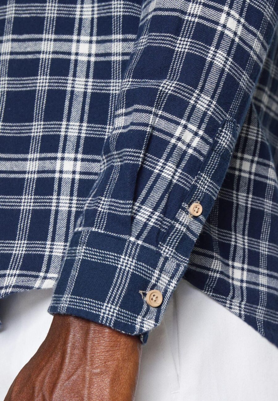 Johan Flannel Check Navy White - Imagen 2