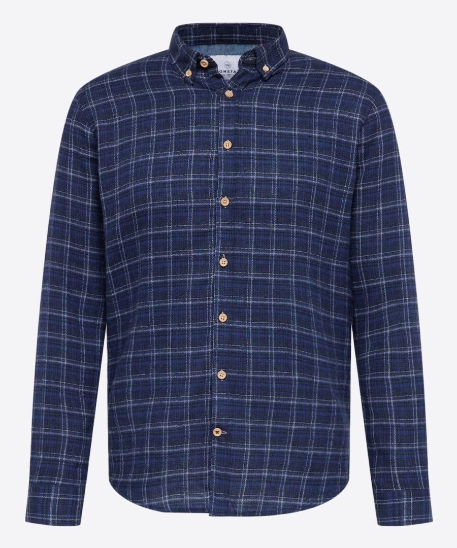Johan Flannel Check Navy - Imagen 5