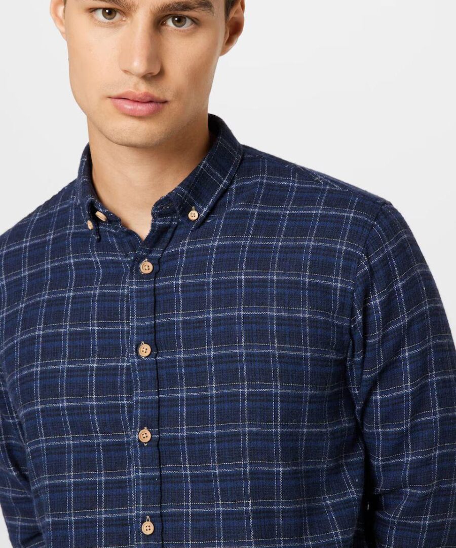 Johan Flannel Check Navy - Imagen 2