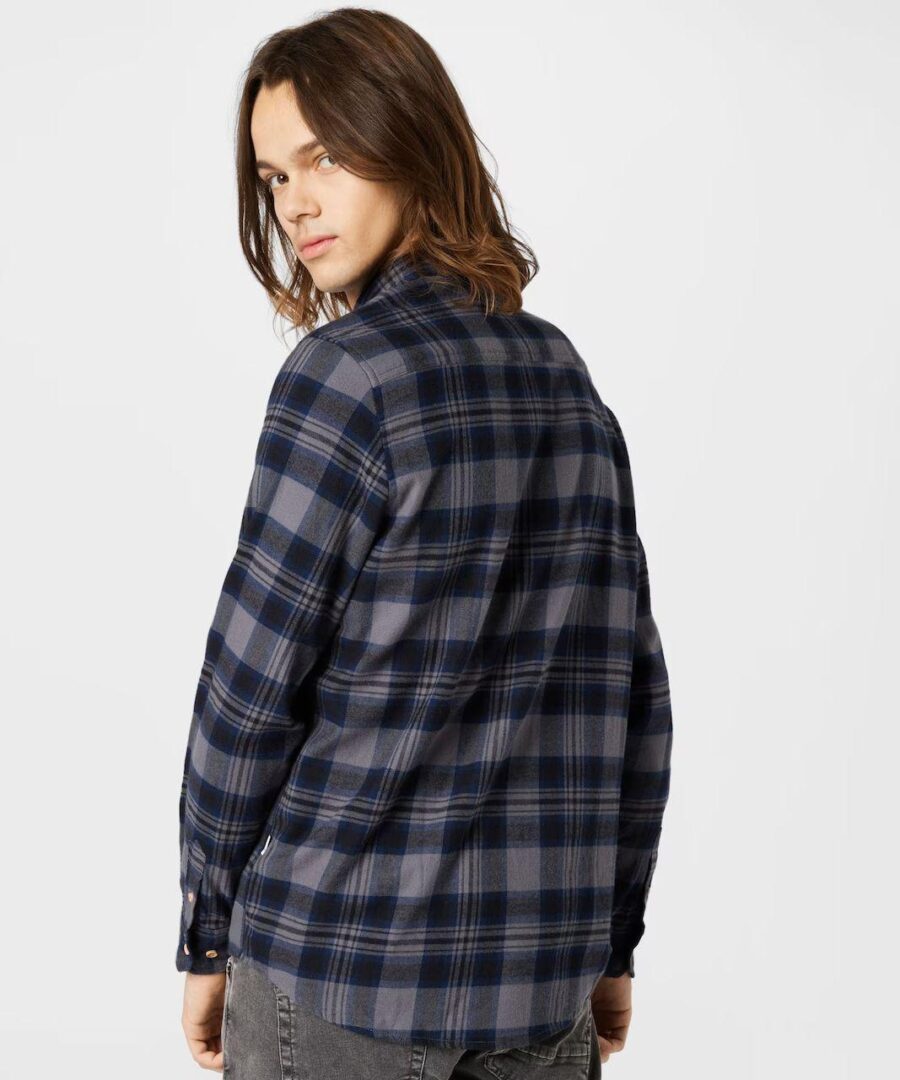 Johan Flannel Check Grey Blue - Imagen 3