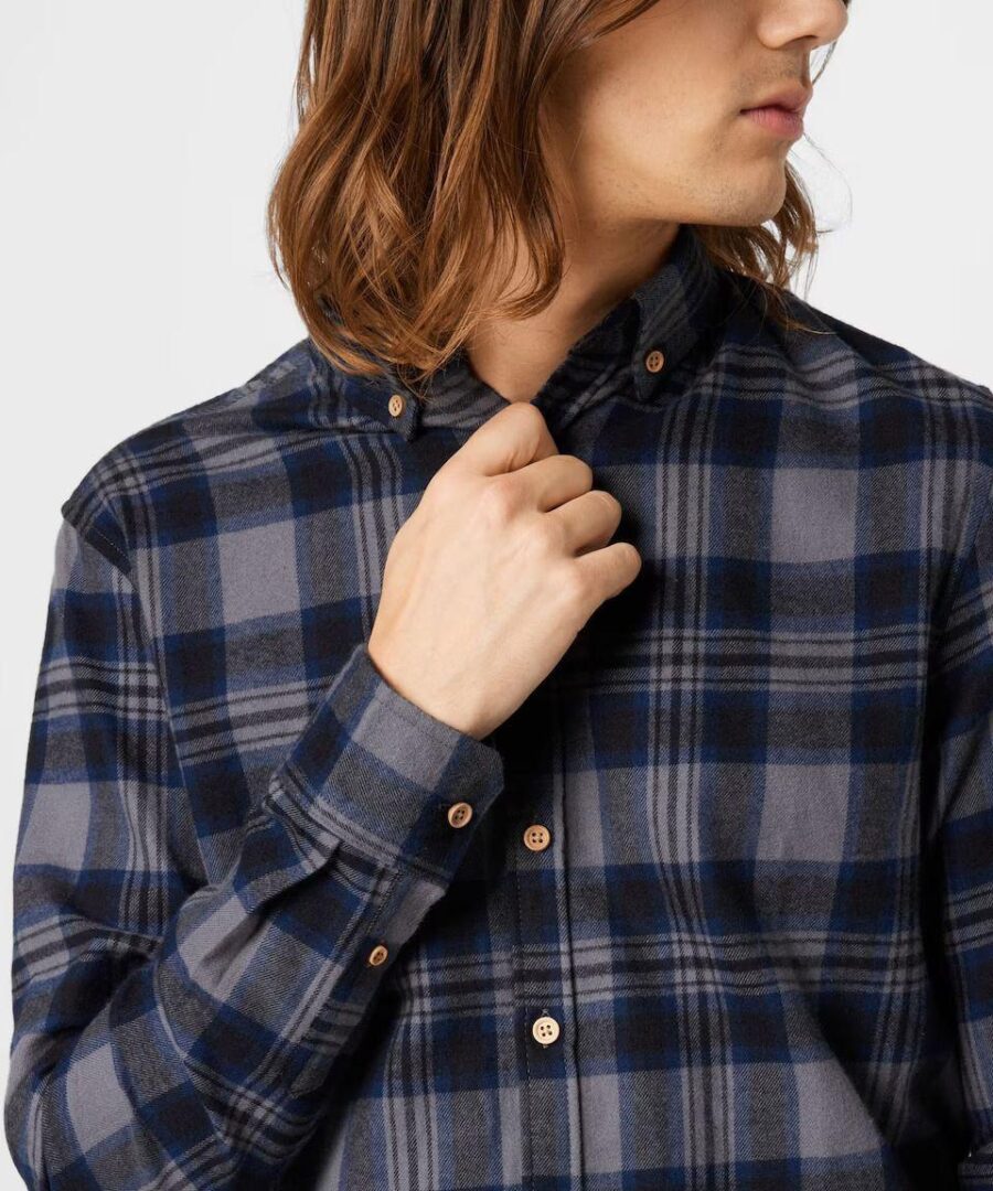 Johan Flannel Check Grey Blue - Imagen 2