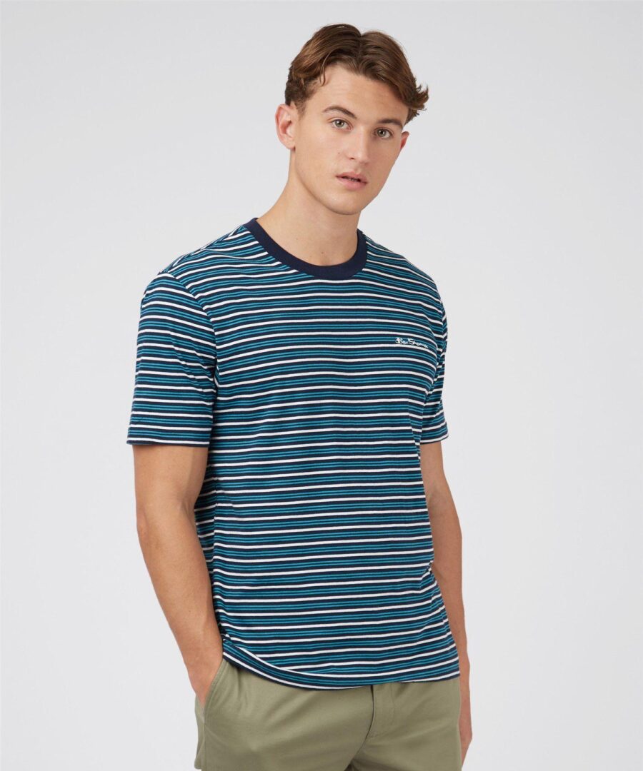 Stripe Tee Dark Navy