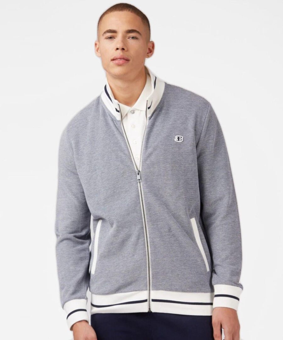 Pique Track Top White
