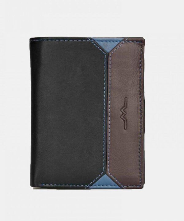 1/3 Geometric Coin Black Blue Vertical